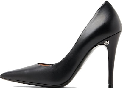 (W) 古驰黑色尖头高跟细跟皮革便鞋 738682-C9D00-1000 Buy (W) 古驰黑色尖头高跟细跟皮革便鞋 738682-C9D00-1000
