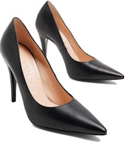 (W) グッチ レザー ポインテッドトゥ スティレット ヒール (黒) 738682-C9D00-1000 Shop (W) グッチ レザー ポインテッドトゥ スティレット ヒール (黒) 738682-C9D00-1000