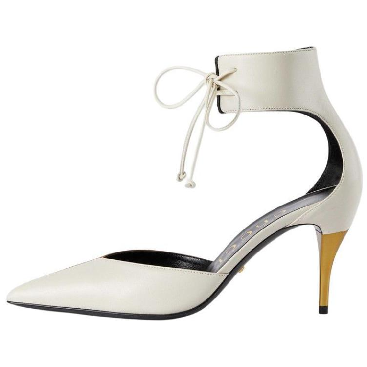 (Women) Gucci Leather Pointed Toe Stiletto 'Beige' 721120-BKO60-9057