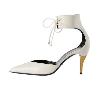 (W) Gucci Leather Pointed Toe Stiletto 'Beige'