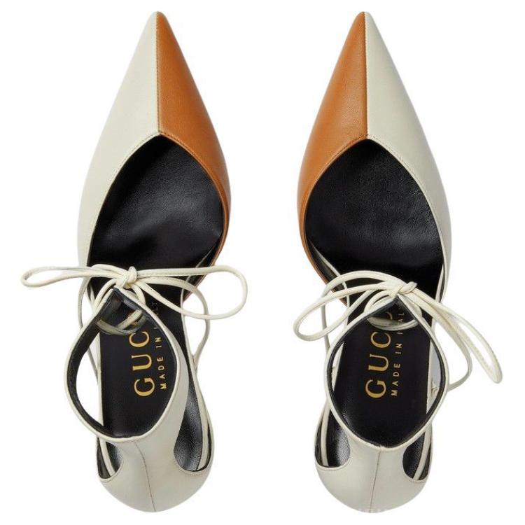 Purchase (Women) Gucci Leather Pointed Toe Stiletto 'Beige' 721120-BKO60-9057