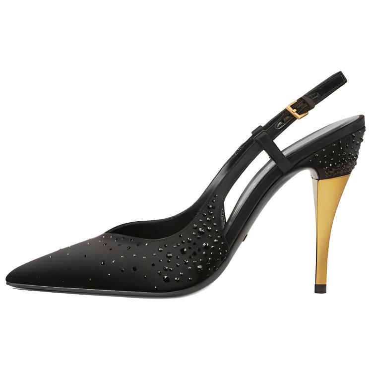 (Women) Gucci Leather Pointed Toe Stiletto 'Black' 762377-KND90-1000