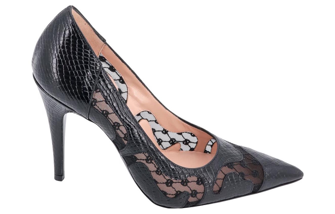 Order (W) Gucci Décolleté in Pelle a Punta Stiletto ''Nero'' 738689-AABX8-1000