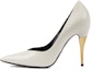 Buy (W) グッチ レザー ポインテッドトゥ スティレット (ホワイト) 715145-BKO00-9049