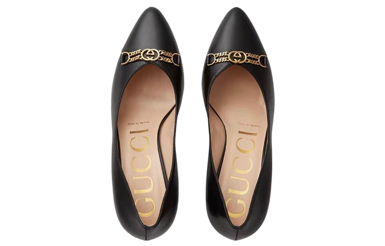 Lookbook (W) Zapatos de Tacón Gucci de Cuero 'Negro' 674858-C9D00-1000
