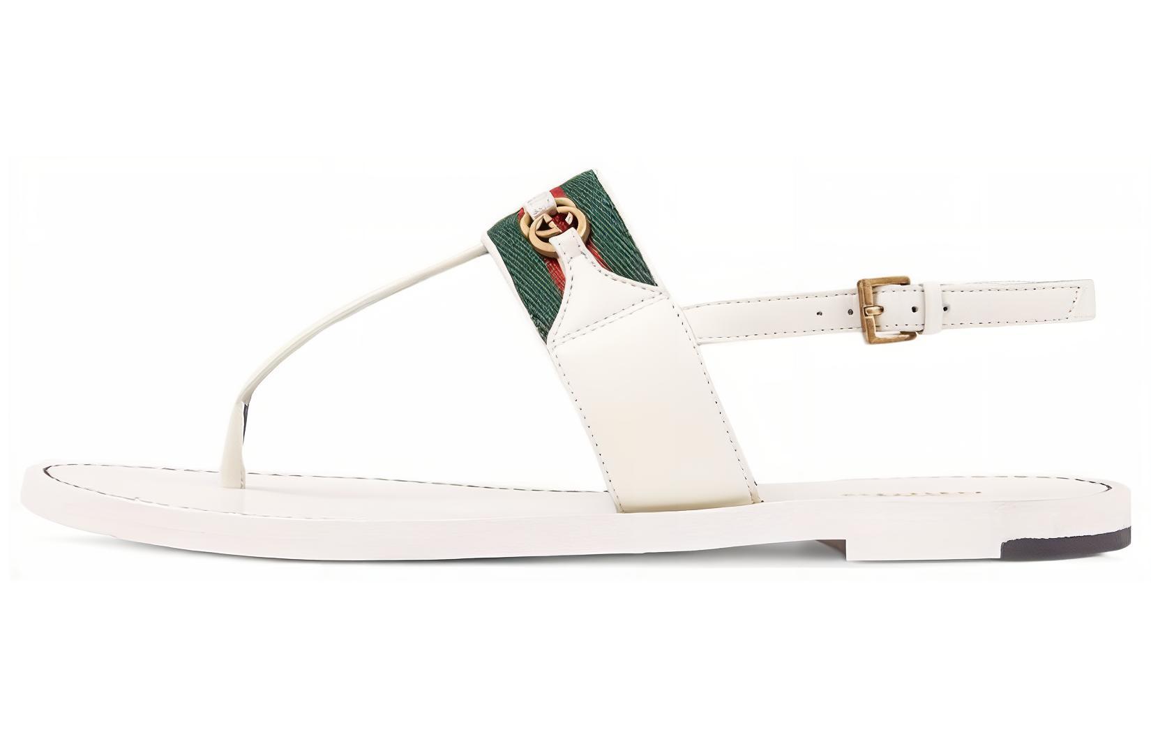Buy (W) Sandal Gesper Kulit Gucci Putih 624308-DH790-9122
