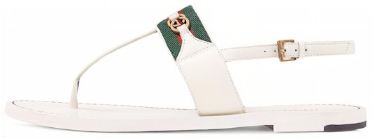 (Women) Gucci Leather Round-Toe Buckle Slide Sandals 'White' 624308-DH790-9122 (Women) Gucci Leather Round-Toe Buckle Slide Sandals 'White' 624308-DH790-9122
