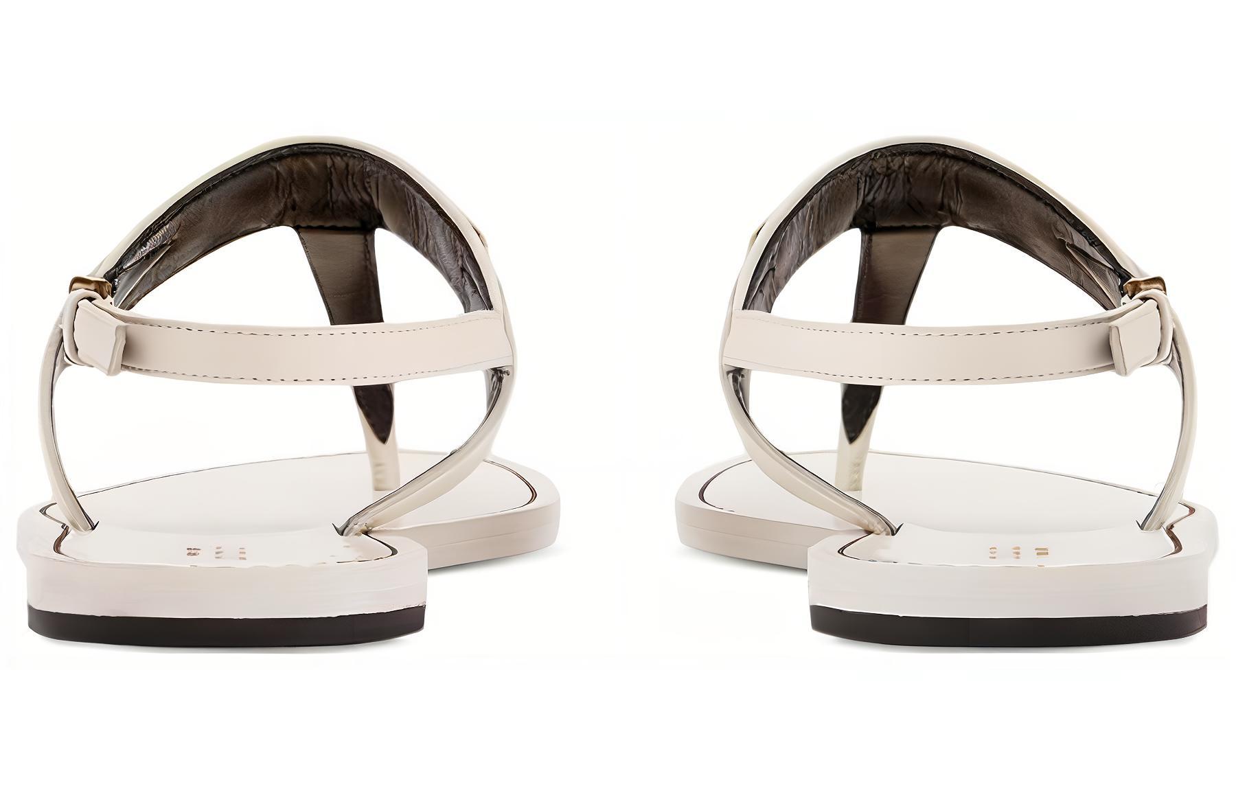 Shop (W) Sandal Gesper Kulit Gucci Putih 624308-DH790-9122