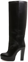 (Women) Gucci Leather Round-Toe High-Top Boots 'Black' 589785-BKO00-1000 (Women) Gucci Leather Round-Toe High-Top Boots 'Black' 589785-BKO00-1000