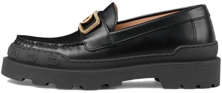 (W) グッチ レザー ラウンドトゥ ローファー (ブラック) 762238-17X00-1000 Buy (W) グッチ レザー ラウンドトゥ ローファー (ブラック) 762238-17X00-1000