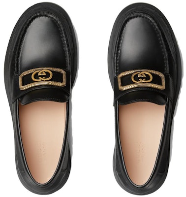 (Women) Gucci Leather Round-Toe Loafer 'Black' 762238-17X00-1000 Lookbook (Women) Gucci Leather Round-Toe Loafer 'Black' 762238-17X00-1000