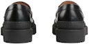 Shop (W) Gucci Kasut Loafer Kulit Hujung Bulat 'Hitam' 762238-17X00-1000
