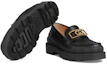 Purchase (W) Loafer Gucci Kulit Hitam Ujung Bulat 762238-17X00-1000
