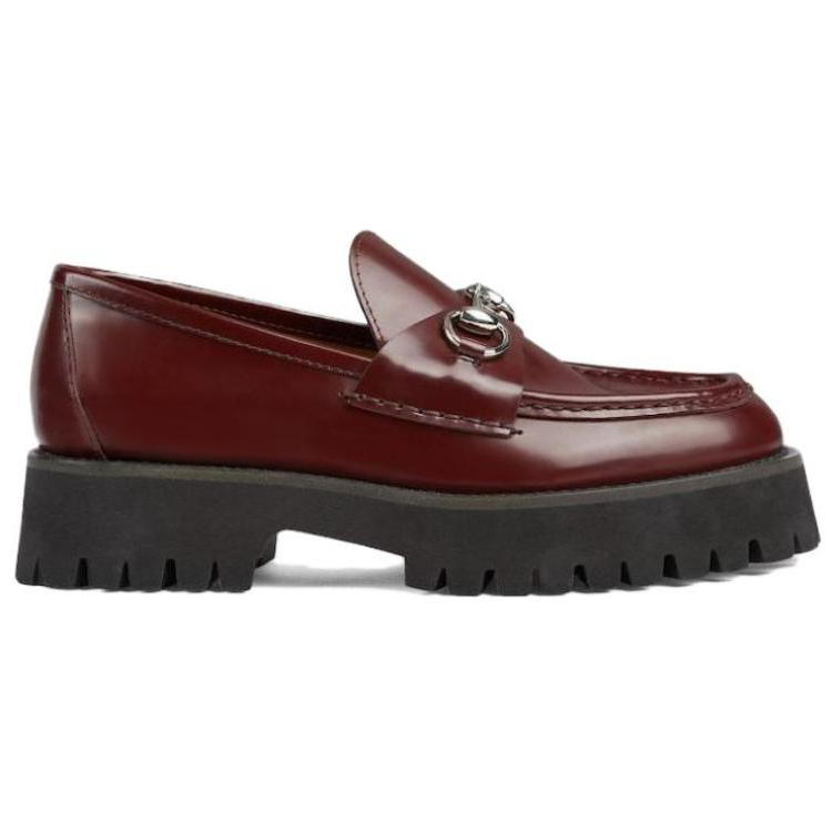 Order (W) Gucci Loafer de Piel con Punta Redonda 'Borgoña' 764211-DS800-6629