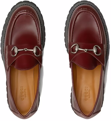 GUCCI古馳 皮革 圓頭套腳 樂福鞋 女款 酒紅色 Shop GUCCI古馳 皮革 圓頭套腳 樂福鞋 女款 酒紅色