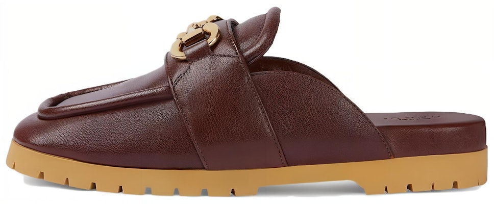 (Women) Gucci Leather Round-Toe Slip-On Slides 'Brown' 771096-AACAI-2208 Buy (Women) Gucci Leather Round-Toe Slip-On Slides 'Brown' 771096-AACAI-2208