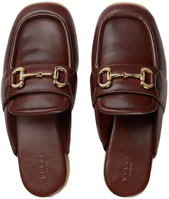 (Women) Gucci Leather Round-Toe Slip-On Slides 'Brown' 771096-AACAI-2208 Lookbook (Women) Gucci Leather Round-Toe Slip-On Slides 'Brown' 771096-AACAI-2208