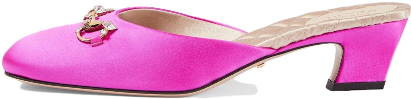 (Women) Gucci Leather Round-Toe Low Heel Slippers 'Purple Red' 757748-F3C20-5681 (Women) Gucci Leather Round-Toe Low Heel Slippers 'Purple Red' 757748-F3C20-5681