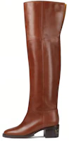 (Women) Gucci Leather Round Toe Over-The-Knee Boots 'Brown' 758288-AACGW-2103 (Women) Gucci Leather Round Toe Over-The-Knee Boots 'Brown' 758288-AACGW-2103