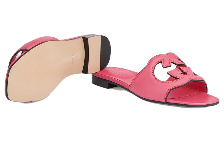 Details for (W) Sandali in Pelle Gucci ''Double G Hollow Rosa'' 742058-US000-6627