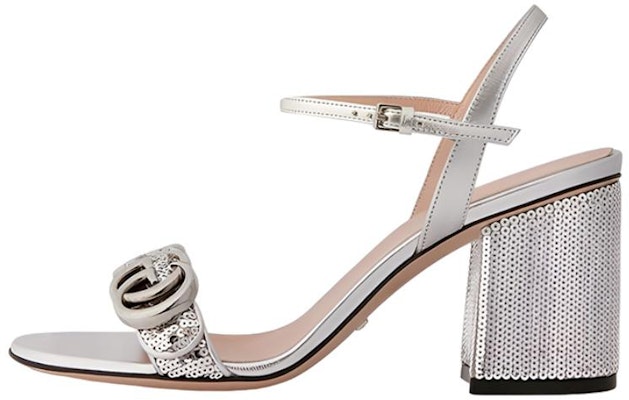 (W) 古驰银色Logo皮革凉鞋 646554-2MO70-8174 Buy (W) 古驰银色Logo皮革凉鞋 646554-2MO70-8174