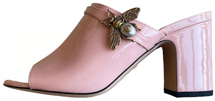 (Women) Gucci Leather Sandal With Bee 'Pink' 524623-BNC00-5909 (Women) Gucci Leather Sandal With Bee 'Pink' 524623-BNC00-5909