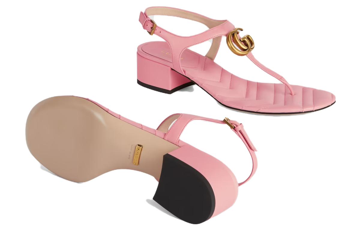 Purchase GUCCI古馳 皮革 搭扣 時尚涼鞋 女款 粉色