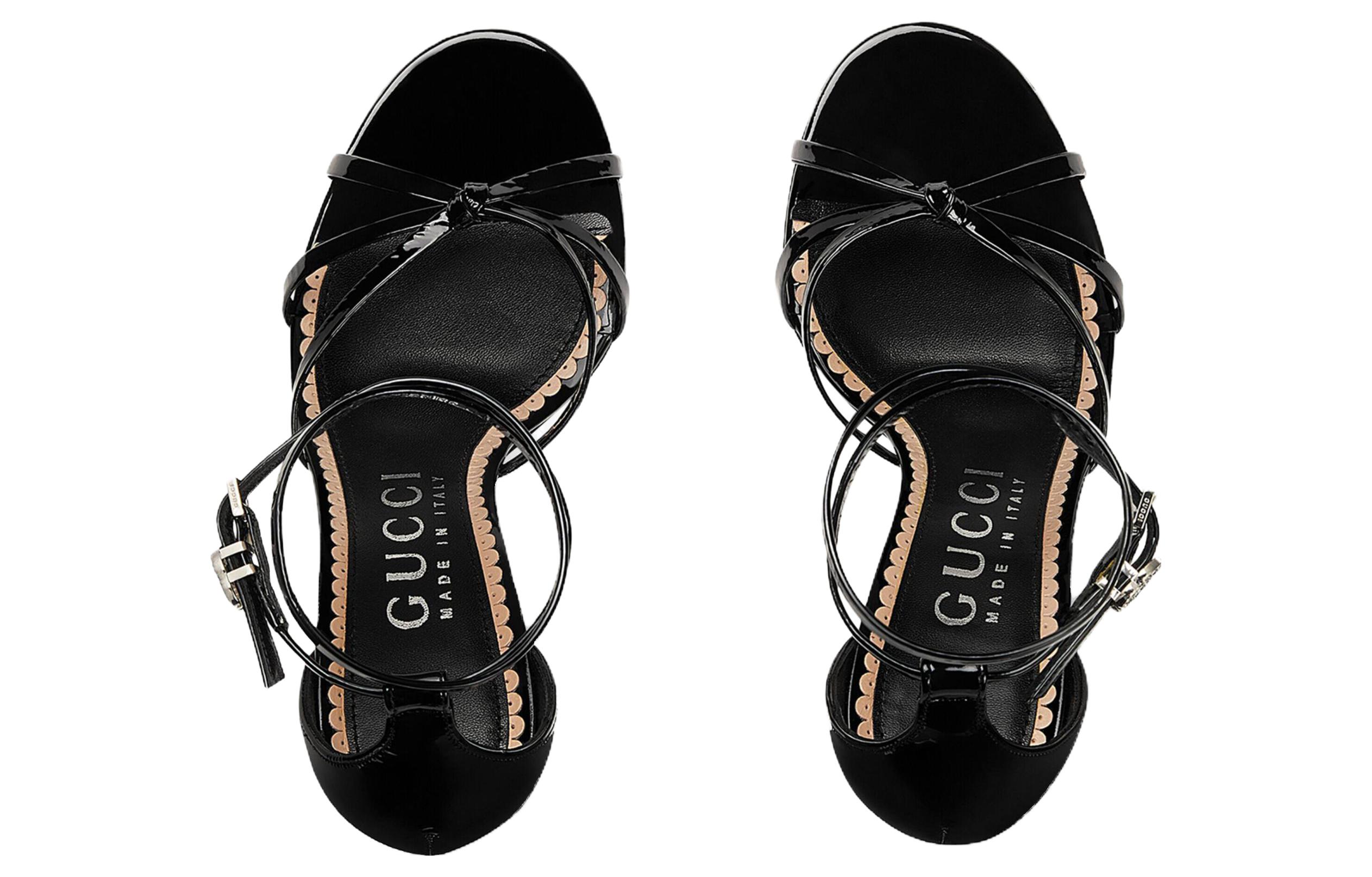 Lookbook (W) Sandales en Cuir Gucci ''Noir Mode Simple'' 748868-AAA0P-1000