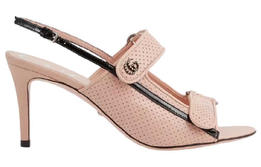 Order (W) (女性用) グッチレザーサンダル ミニダブルGバックル 'ライトピンク' 655415-04JT0-6764 655415-04JT0-6764