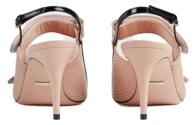 Purchase (W) (女性用) グッチレザーサンダル ミニダブルGバックル 'ライトピンク' 655415-04JT0-6764 655415-04JT0-6764