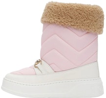 (Women) Gucci Leather Short Boot 'Pink Fashion Slip-On' 673559-UFR20-5760 (Women) Gucci Leather Short Boot 'Pink Fashion Slip-On' 673559-UFR20-5760