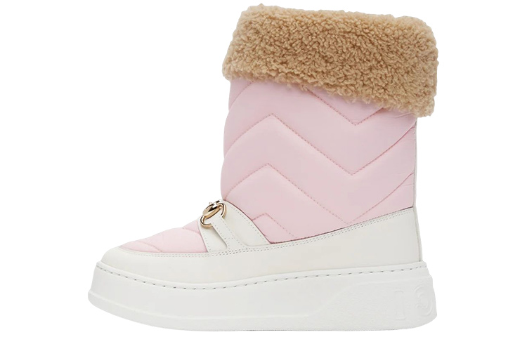 (Women) Gucci Leather Short Boot 'Pink Fashion Slip-On' 673559-UFR20-5760