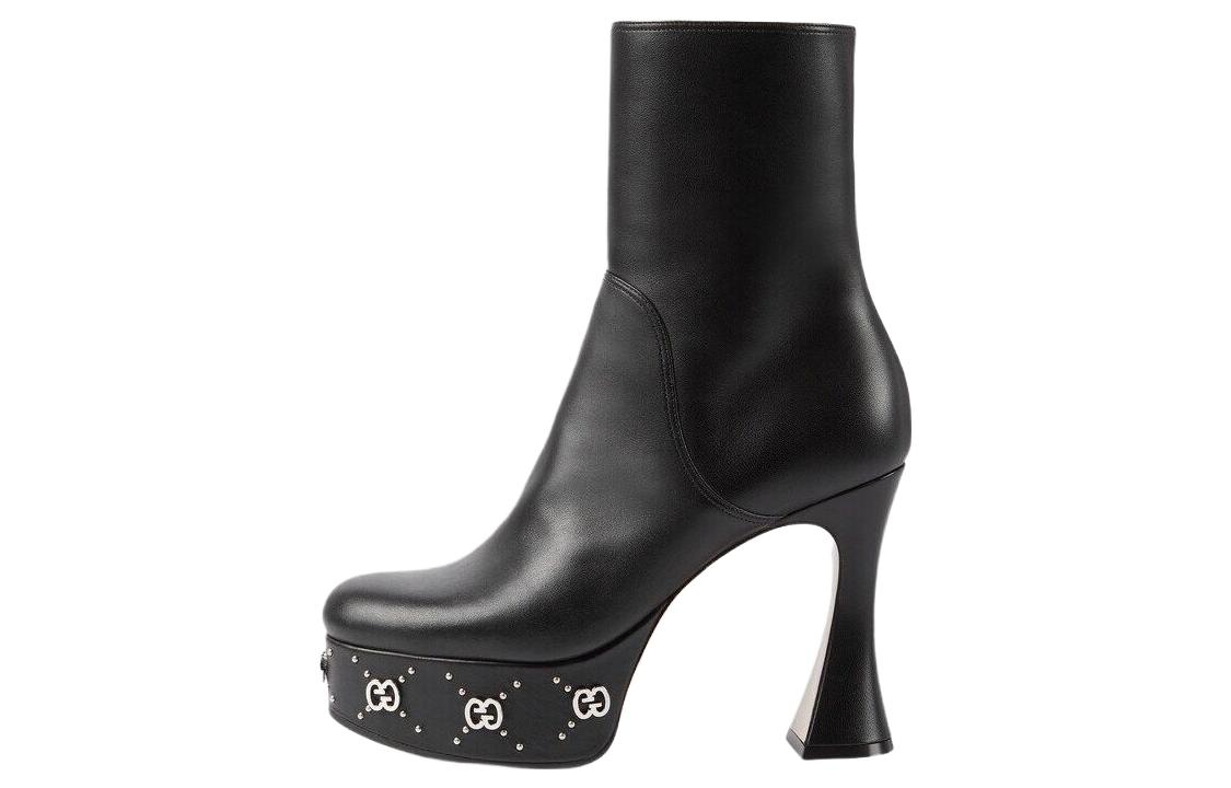 (Women) Gucci Leather Short Boot 'Trendy Fashion Black' 740599-BKO00-1000
