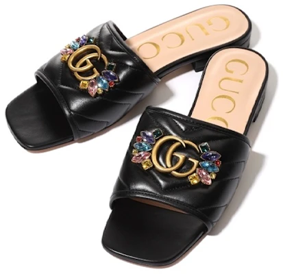 (W) Gucci Selipar Kulit 'Hitam' 695205BKO601000 Order (W) Gucci Selipar Kulit 'Hitam' 695205BKO601000