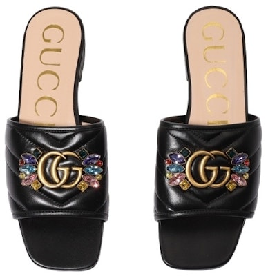 (Women) Gucci Leather Slide 'Black' 695205BKO601000 Lookbook (Women) Gucci Leather Slide 'Black' 695205BKO601000