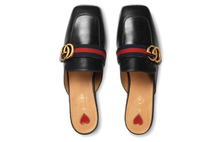 Lookbook (W) Sandal Kulit Gucci 'Hitam' 423694-DKHC0-1061