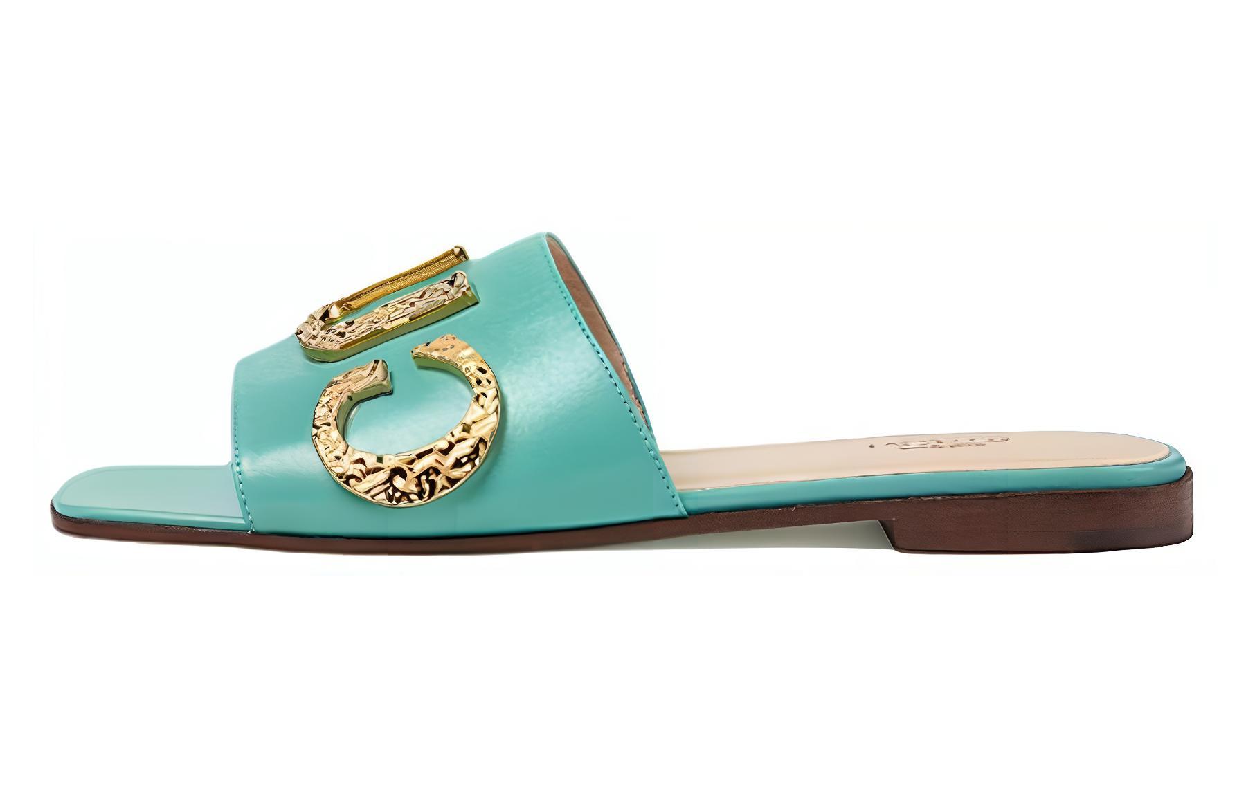 Buy (W) Gucci Selipar Kulit 'Biru Fesyen' 694858-C9D00-3922