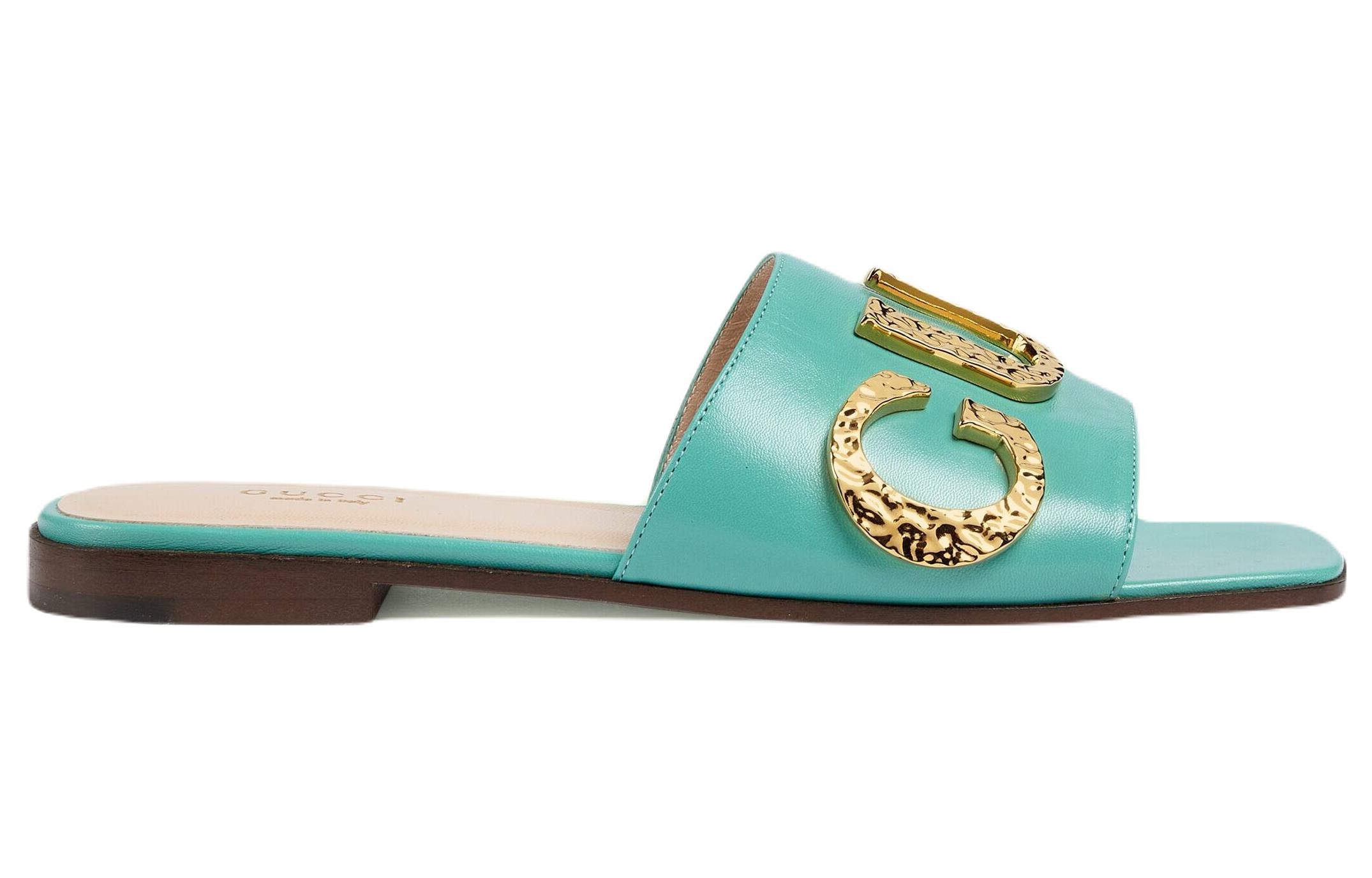 Order (W) Gucci Selipar Kulit 'Biru Fesyen' 694858-C9D00-3922