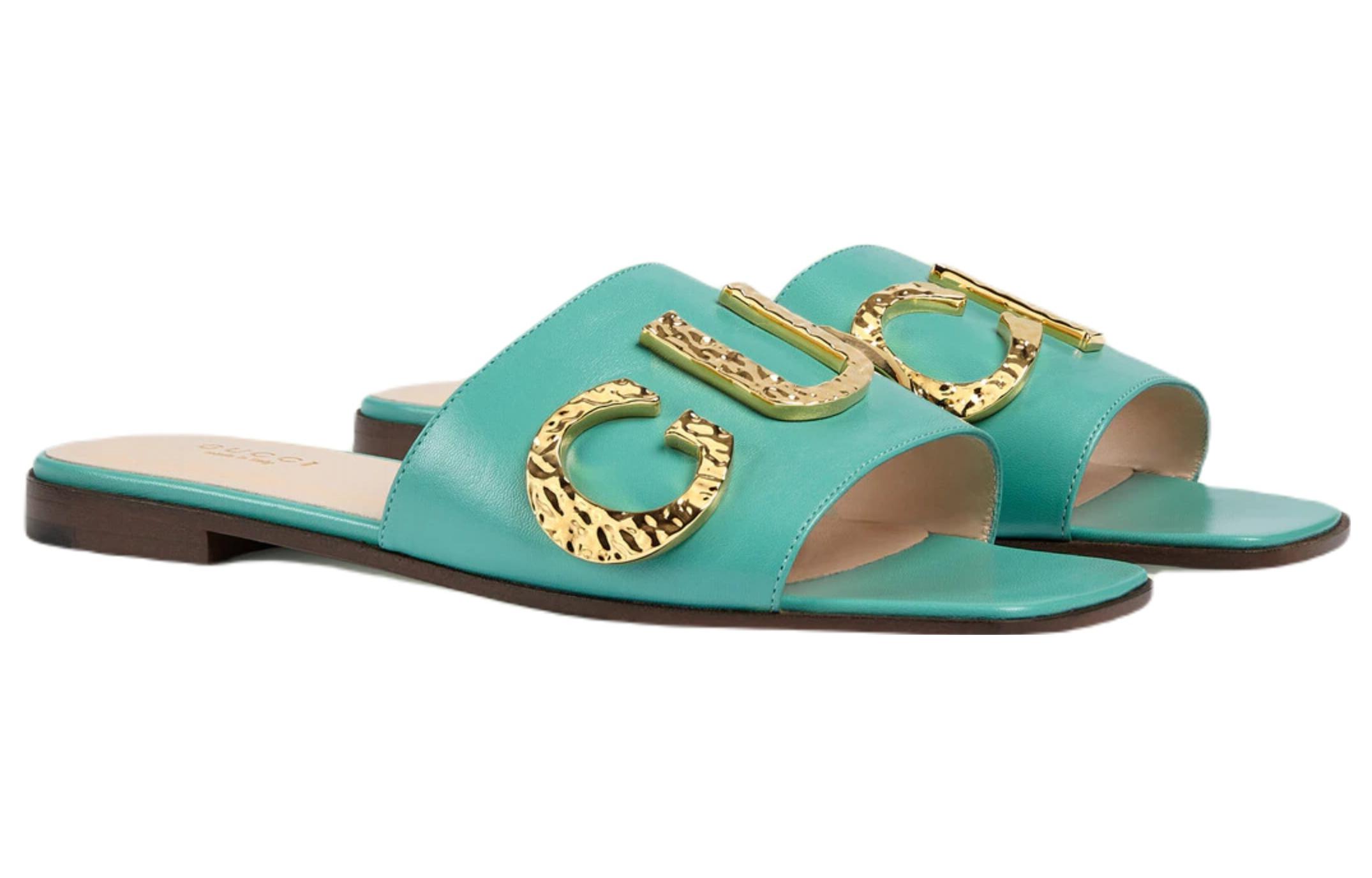 Lookbook (W) Gucci Selipar Kulit 'Biru Fesyen' 694858-C9D00-3922