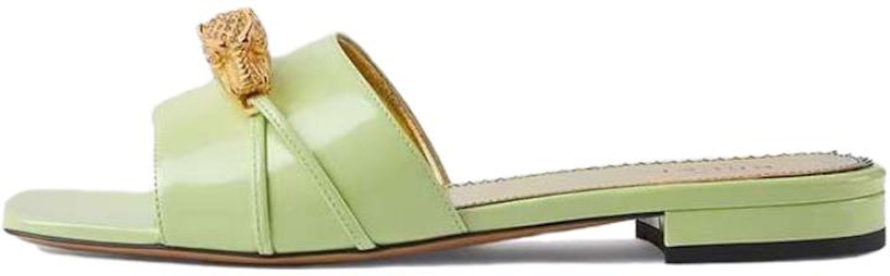 (Women) Gucci Leather Slide 'Green' 750509-CLG00-3801 Buy (Women) Gucci Leather Slide 'Green' 750509-CLG00-3801