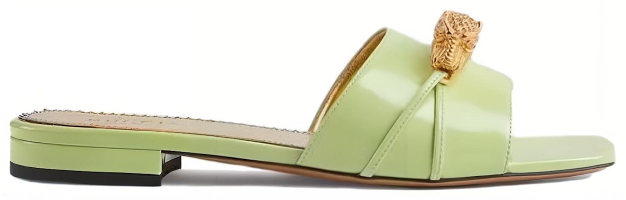 (Women) Gucci Leather Slide 'Green' 750509-CLG00-3801 Order (Women) Gucci Leather Slide 'Green' 750509-CLG00-3801