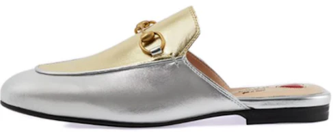 (Women) Gucci Leather Slide 'Metallic Gold and Silver' 731000-B8B20-8160 (Women) Gucci Leather Slide 'Metallic Gold and Silver' 731000-B8B20-8160