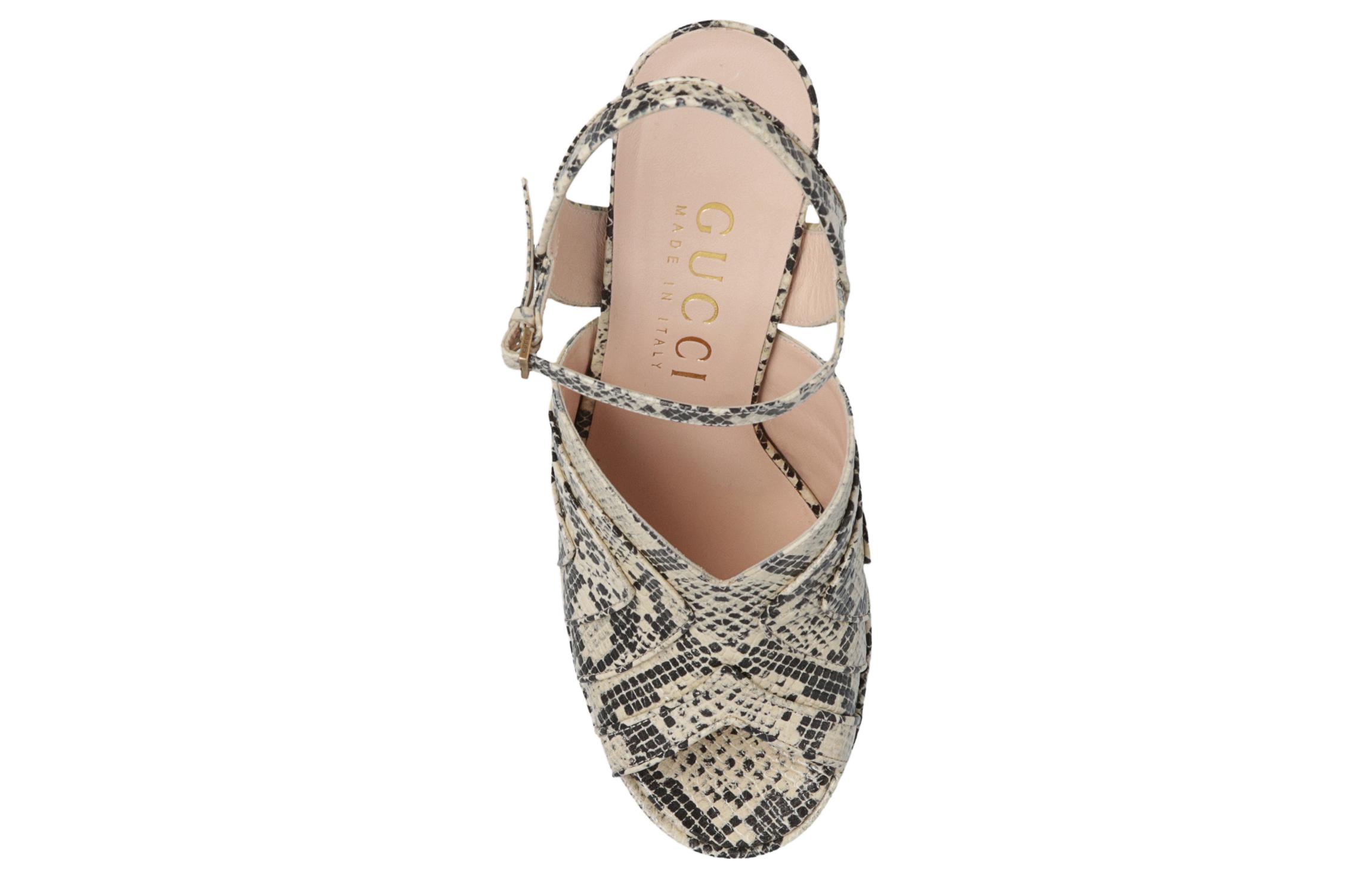 Lookbook (W) Gucci Sandal Kulit 'Cetak Python' 699424-UVE00-9719