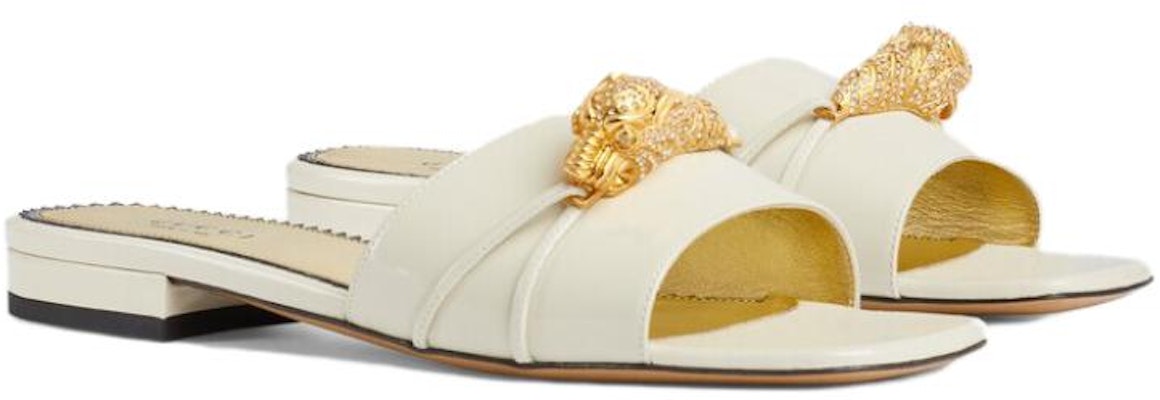 (Women) Gucci Leather Slide 'White' 750509-CLG00-9022 Lookbook (Women) Gucci Leather Slide 'White' 750509-CLG00-9022