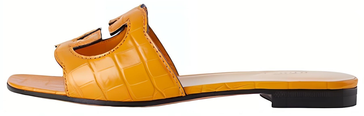(Women) Gucci Leather Slide 'Yellow' 694451-E5V00-7636 Buy (Women) Gucci Leather Slide 'Yellow' 694451-E5V00-7636