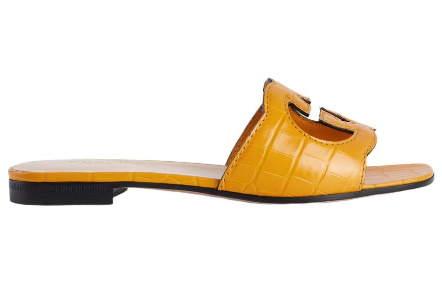 Order (W) Gucci Sandalia de Cuero 'Amarillo' 694451-E5V00-7636