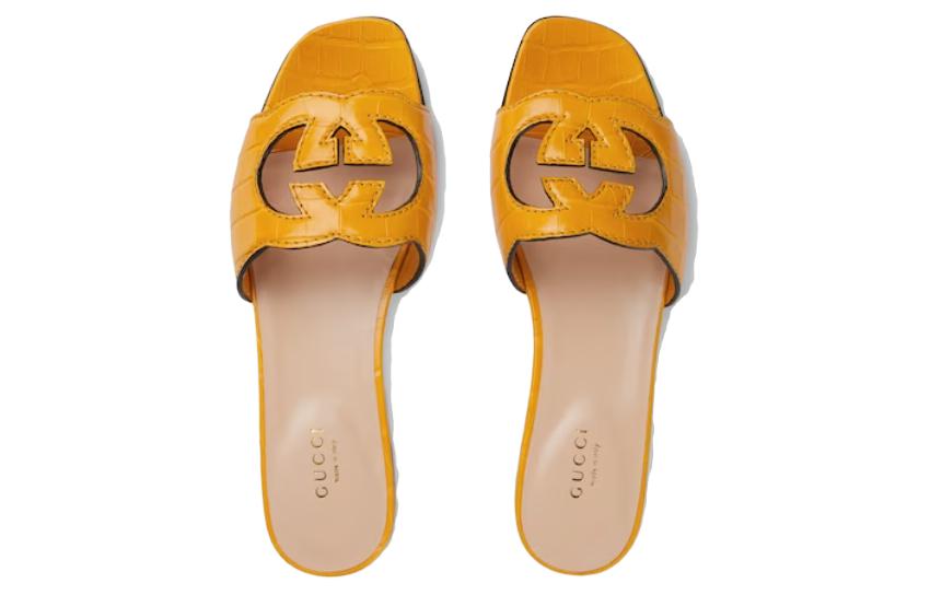 Lookbook (W) Gucci Sandalia de Cuero 'Amarillo' 694451-E5V00-7636