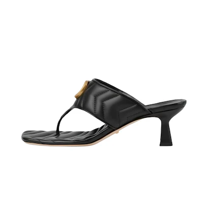 (W) Gucci Leather Slides 'Black' 'CMFTable Minimalist'