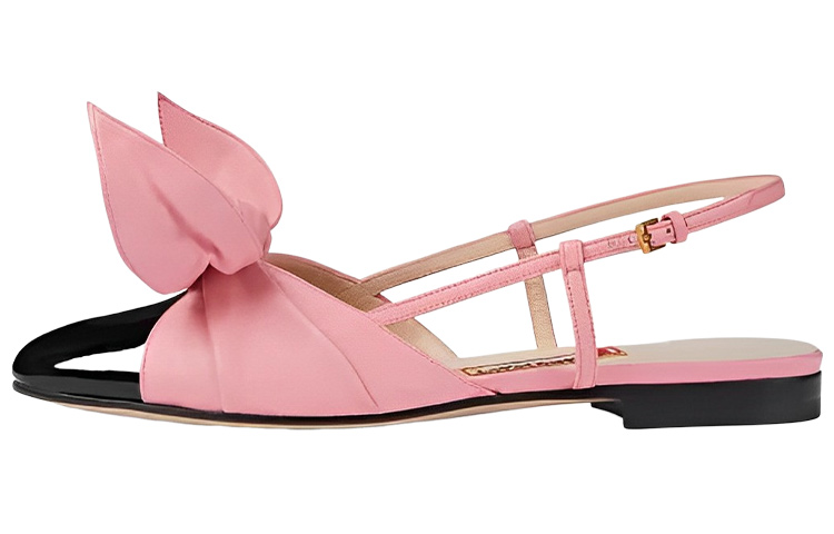 (Women) Gucci Leather Slingback Flats 'Pink Rabbit Year Limited Edition' 729755-BNC80-1098