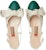 (W) Gucci Flat Kulit Slingback 'Putih Hijau Tahun Arnab' 729755-BNC80-3146